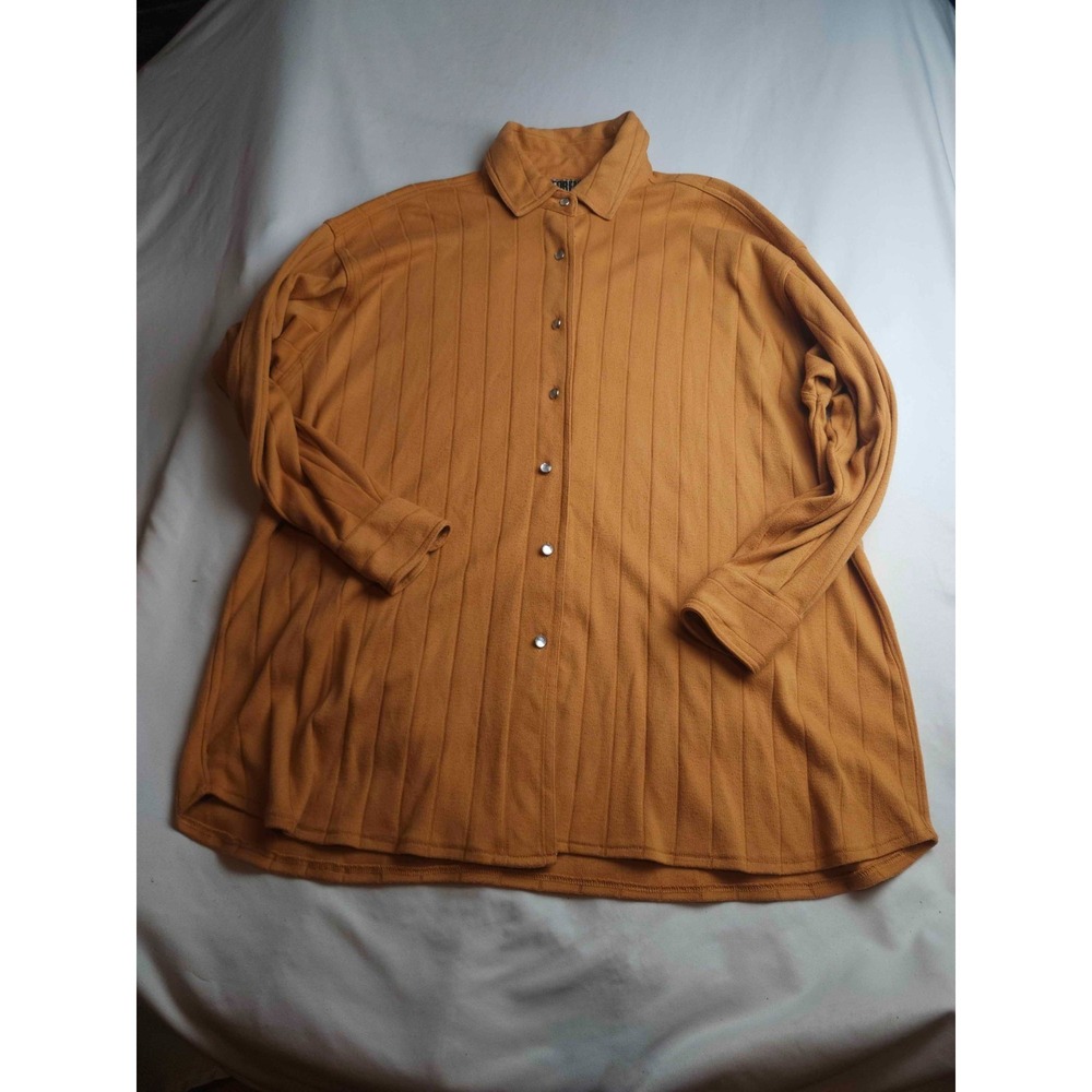 Vintage 90s Forenza Button Up Women M Brown Indie Sleaze Long Sleeve Earthy Boho
